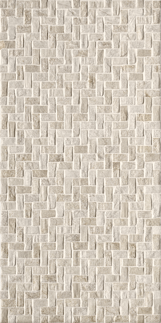 Outlet Camelot Bianco - Outlet Matte 12"x24" Weave Wall Deco Bianco | Color Body Porcelain | Wall Dimensional