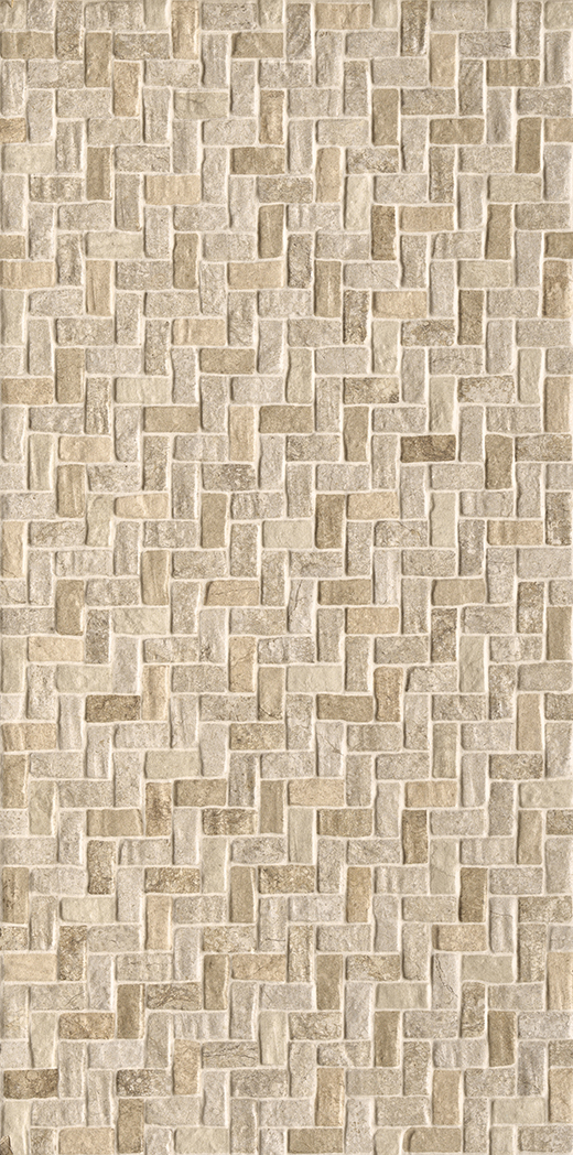 Outlet Camelot Sabbia - Outlet Matte 12"x24" Weave Wall Deco Sabbia | Color Body Porcelain | Wall Dimensional