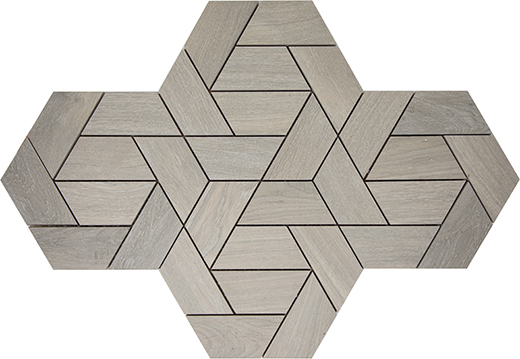Catalan Dune Natural Hexagon Deco Mosaic Dune | Color Body Porcelain | Floor/Wall Mosaic