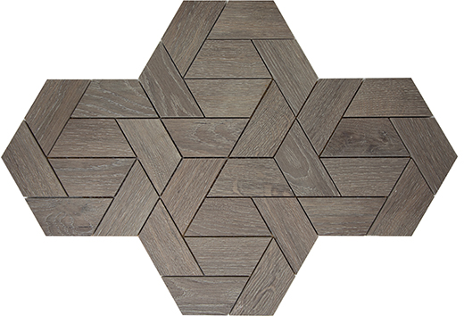 Catalan Nutmeg Natural Hexagon Deco Mosaic Nutmeg | Color Body Porcelain | Floor/Wall Mosaic