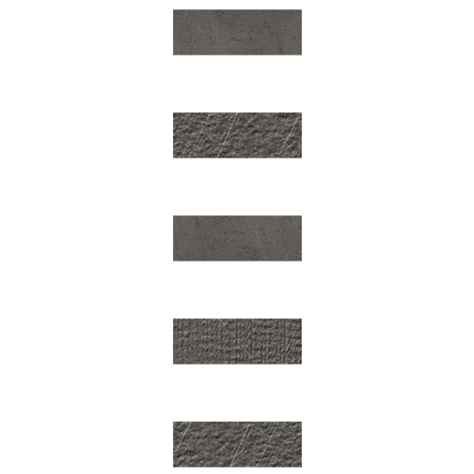 Charm Pietra Grey Mix 4"x12" Listello Mix Pietra Grey | Color Body Porcelain | Floor/Wall Decorative
