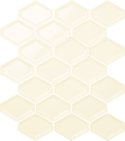 Outlet Contempo Crema Glossy Beveled In Mosaic Crema | Ceramic | Wall Mosaic