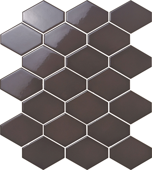 Outlet Contempo Graphite Glossy Flat Mosaic Graphite | Ceramic | Wall Mosaic