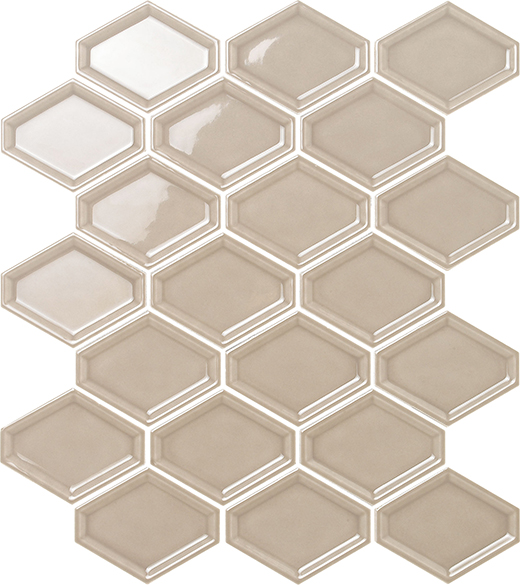 Outlet Contempo Steel Glossy Beveled In Mosaic Steel | Ceramic | Wall Mosaic