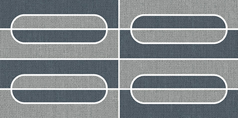Cuadros Denim/Twill Matte 4"x8" Semi Oval Mosaic | Color Body Porcelain | Floor/Wall Mosaic