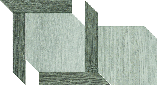 Distance Spirit Matte 10"x13" Twist Mosaic Sheet Cool Mix | Ceramic | Decorative Floor/Wall Mosaic