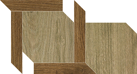 Distance Wheat Matte 10"x13" Twist Mosaic Sheet Warm Mix | Ceramic | Decorative Floor/Wall Mosaic