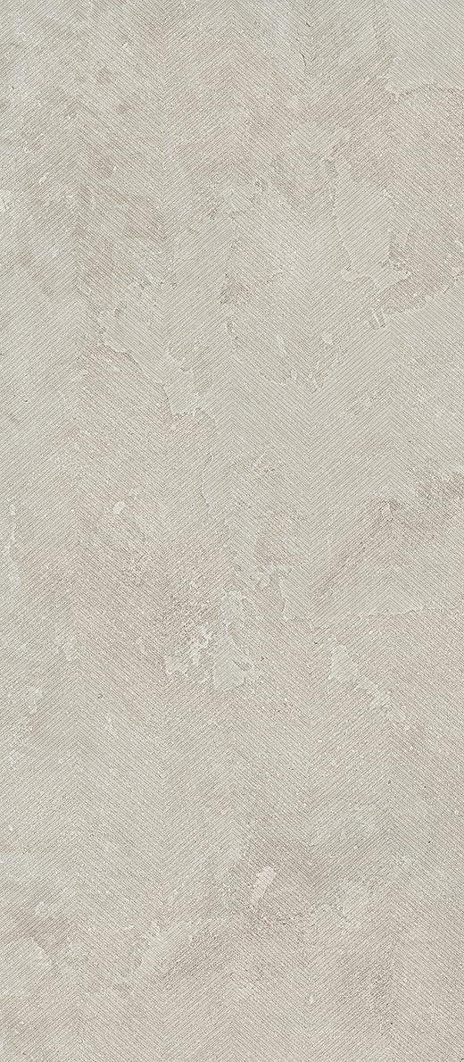 Exeter Mist Cross-Cut Matte 48"x110" Chevron Deco | Color Body Porcelain | Slab