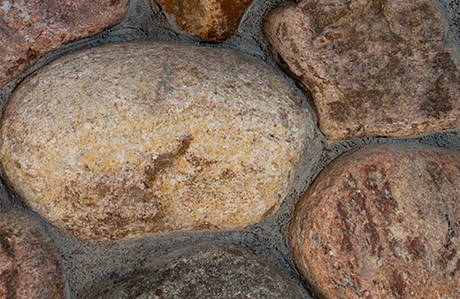 Ocean Pebbles Ocean Pebbles Natural Veneer - Round | Granite | Exterior Stone