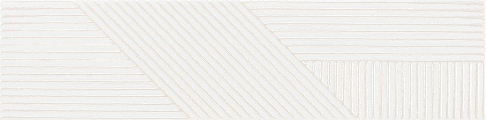 Facil Blanco Glossy 4"X16" Opera Deco | Ceramic | Wall Decorative