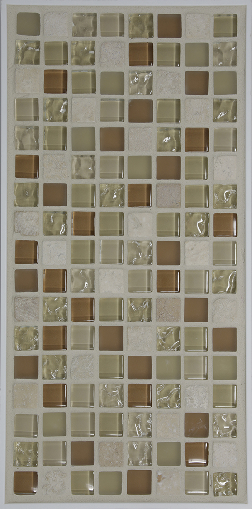 GMB SERIES 5/8X5/8 MOSAIC   BEIGE/CLEAR/FROSTED | Glass | Wall Mosaic