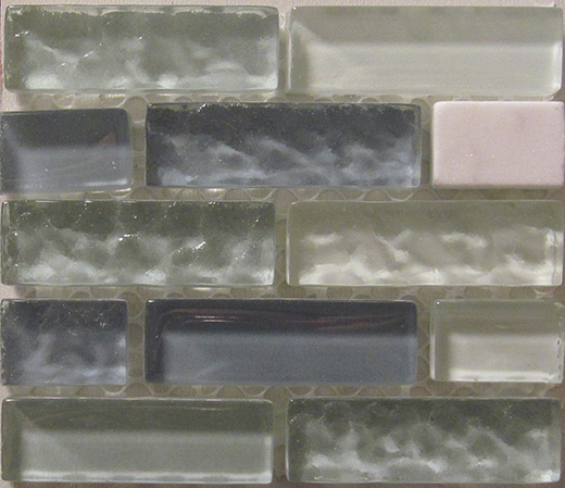 GMB.58X1.8 BLUE/WHITE MIX | Glass | Wall Mosaic