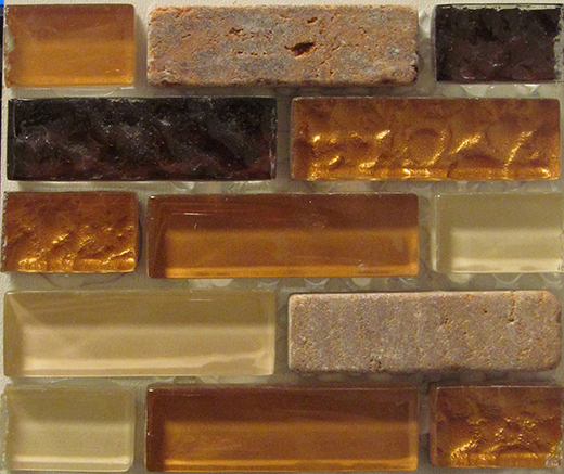 GMB .58X1.8 BROWN/COPPER MIX | Glass | Wall Mosaic