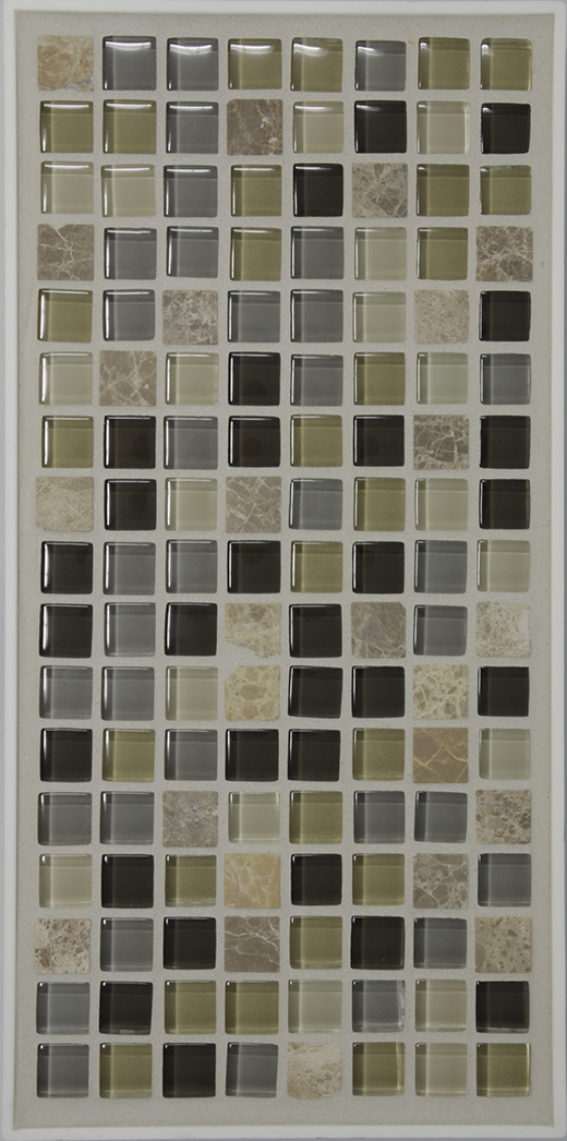 GMB SERIES 5/8X5/8 - NHTGL93  SMOKE/CREAM/EMPERADOR | Glass | Wall Mosaic