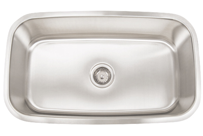 Genrose Kitchen Sinks Stainless Steel Brushed Single Big Rectangular | Stainless Steel | Sink