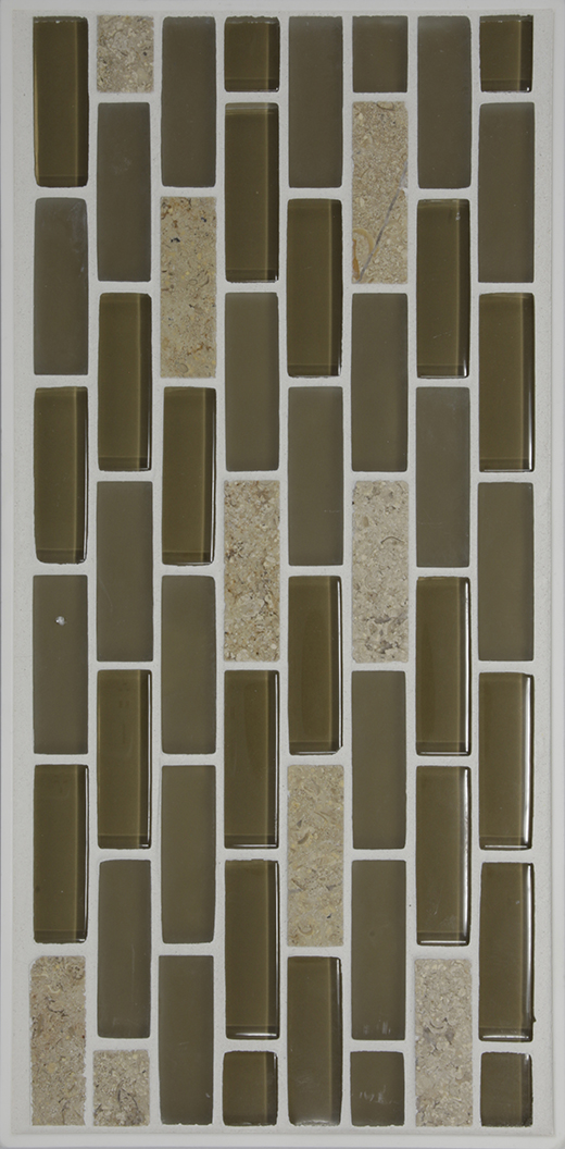 ARNO STRIPES FROSTED/POISHED | Glass | Wall Mosaic