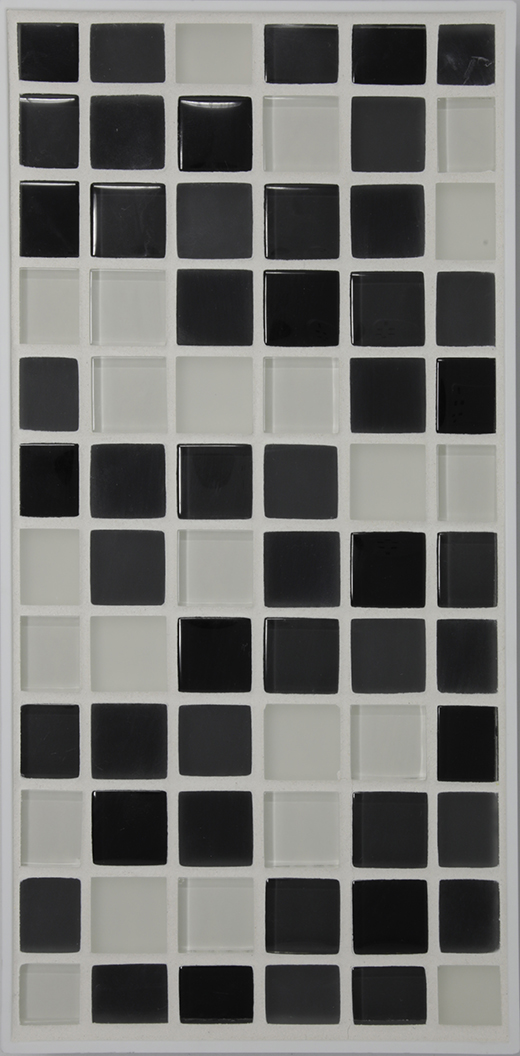 CHESS 1X1 MOSAIC BLACK/OFF WHITE | Glass | Wall Mosaic