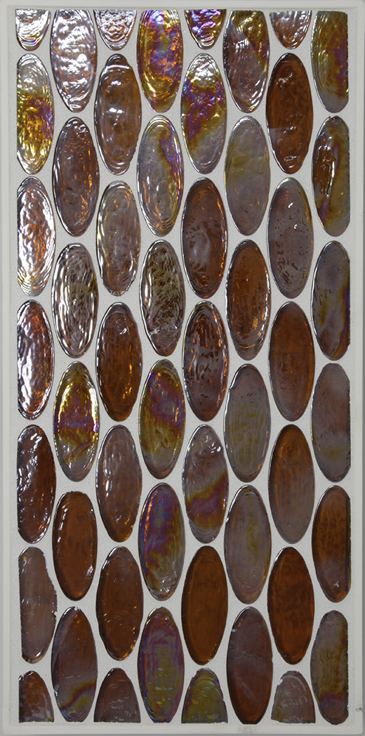 ELIPSE DRK AMBER .78X1.9 GLASS MOS | Glass | Wall Mosaic