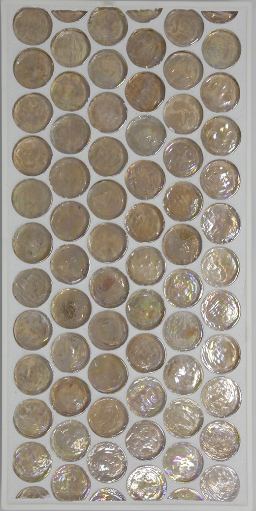 PENNY ROUND LIGHT AMBER .98 GLASS MOS | Glass | Wall Mosaic