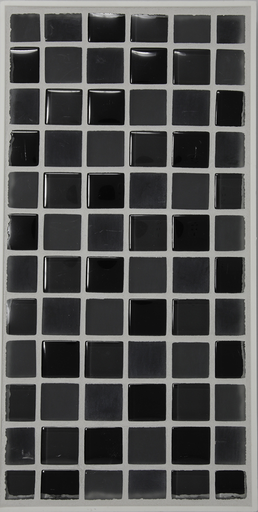 MIXED BLACK 1X1 MOSAIC POLISH/FROSTED | Glass | Wall Mosaic