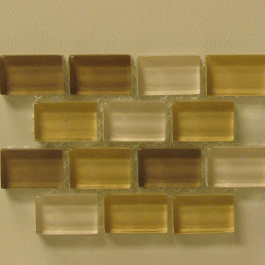 SUBTLE BLEND 5/8X1 BRICK MOS | Glass | Wall Mosaic