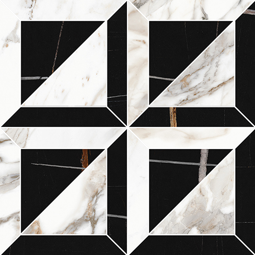 Indalgo Breccia Capraia Polished 6"x6" Mosaic Deco Breccia Capraia Mix | Color Body Porcelain | Floor/Wall Mosaic