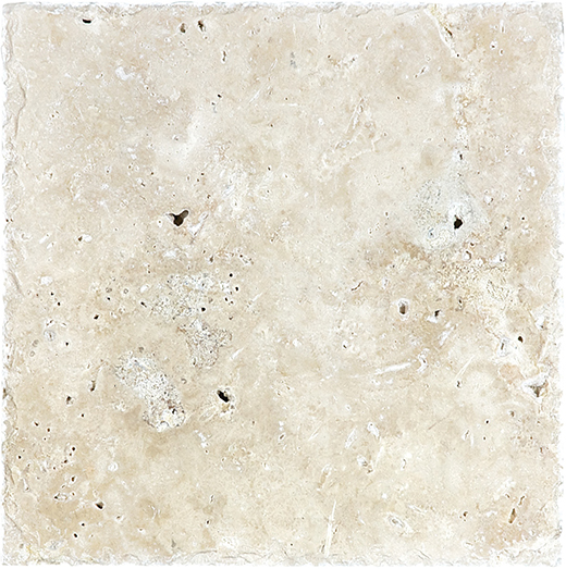 Ivory (Travertine) Chiseled & Br-shed 8"x8" | Travertine | Floor/Wall