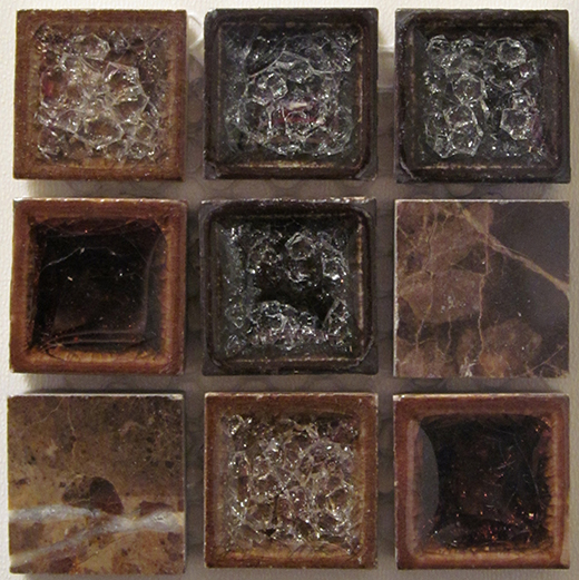 JEWEL CRACKLE GLASS & STN 1X1 | Glass | Wall Mosaic