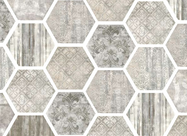 Outlet Lexington White Matte 18"X14" Hexagon White | Porcelain | Floor/Wall Decorative
