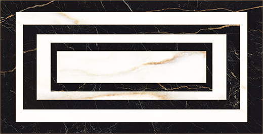 Luxoro Covelano Oro Polished 24"x48" Deco Black | Color Body Porcelain | Floor/Wall Decorative