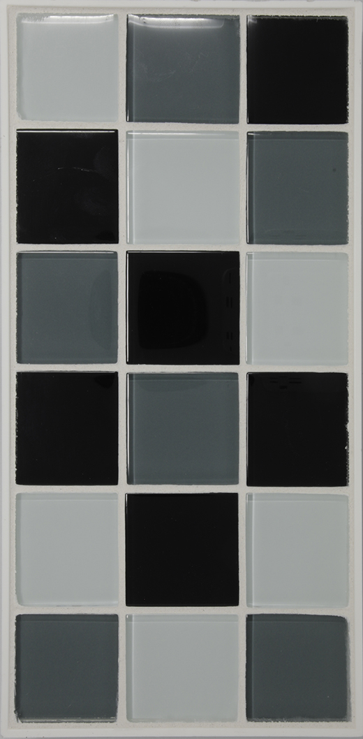M SERIES 2X2 MOSAIC SMOKE/BLAC | Glass | Wall Mosaic