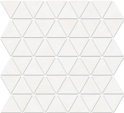Macia White Polished Triangle Mosaic | Porcelain | Floor/Wall Mosaic