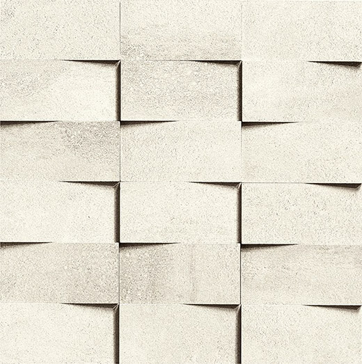 Majesty Avorio Natural 2"x4" (12"x12" 3D Mosaic Sheet) Avorio | Glazed Porcelain | Wall Dimensional