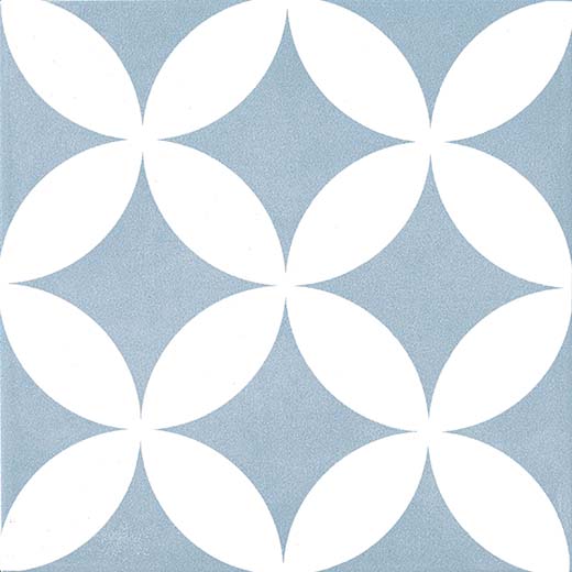 Outlet Manuscript Ciel - Outlet Natural 8"x8" Fleur Deco | Glazed Porcelain | Floor/Wall Decorative