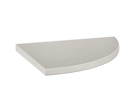 Marmiline Marmiline Ash Polished 8.9" Corner Shelf | Composite | Corner Shelf
