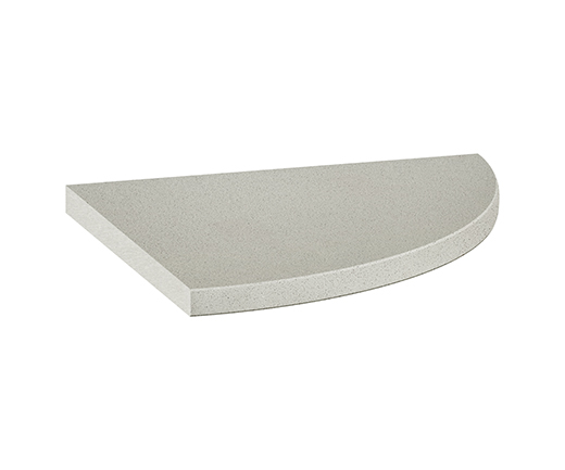 Marmiline Marmiline Fog Polished 8.9" Corner Shelf | Composite | Corner Shelf