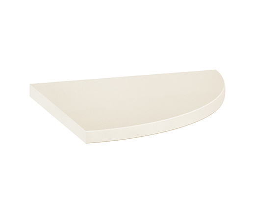 Marmiline Marmiline Ivory Polished 8.9" Corner Shelf | Composite | Corner Shelf