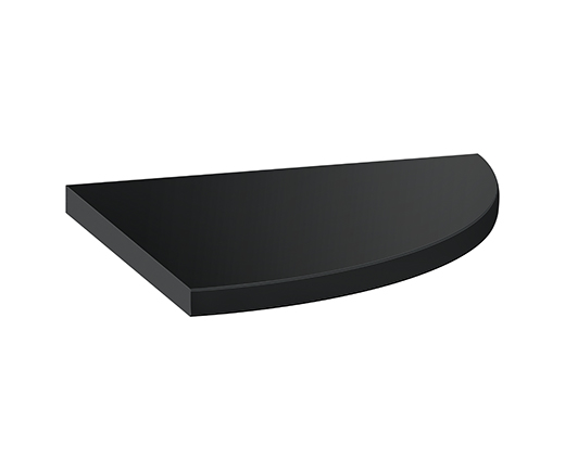 Marmiline Marmiline Midnight Polished 8.9" Corner Shelf | Composite | Corner Shelf