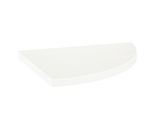 Marmiline Marmiline Snow Polished 8.9" Corner Shelf | Composite | Corner Shelf
