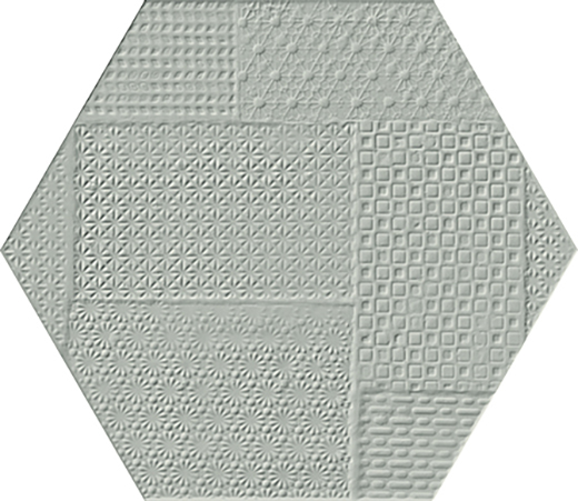 Materia Salvia Matte 8"x7" Hex Wall Deco Matte Salvia | Glazed Porcelain | Wall Dimensional Hexagon