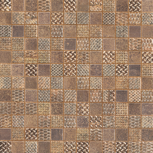 Outlet Metallurgy Corten - Outlet Natural 1"x1" Mosaic Corten | Ceramic | Wall Mosaic