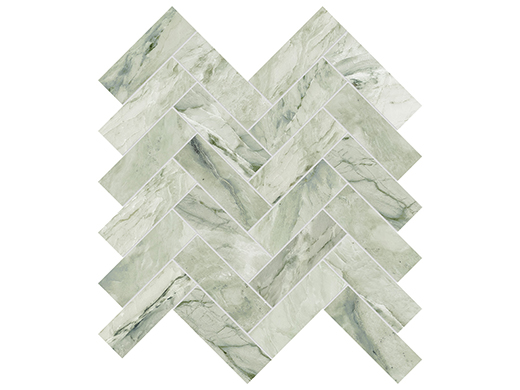 Moscato Argento Honed 1.25"x4" Herringbone | Marble | Floor/Wall Mosaic