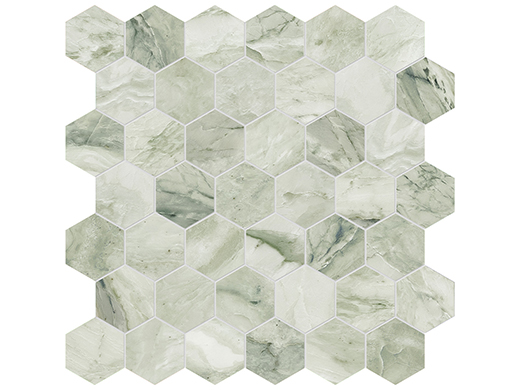 Moscato Argento Honed 2" Hexagon | Marble | Floor/Wall Mosaic