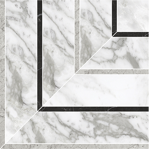 Nuvo Marble Arabescato Honed 8"x8" Picco Mosaic Arabescato | Glazed Porcelain | Floor/Wall Decorative Mosaic