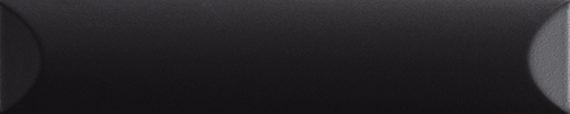 Quora Black Matte 2"x10" Cuscino Black | Ceramic | Wall Dimensional