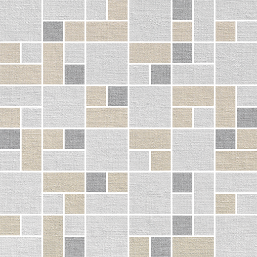 Rhyme Ivory Staccato Matte Roman Soprano | Color Body Porcelain | Floor/Wall Mosaic