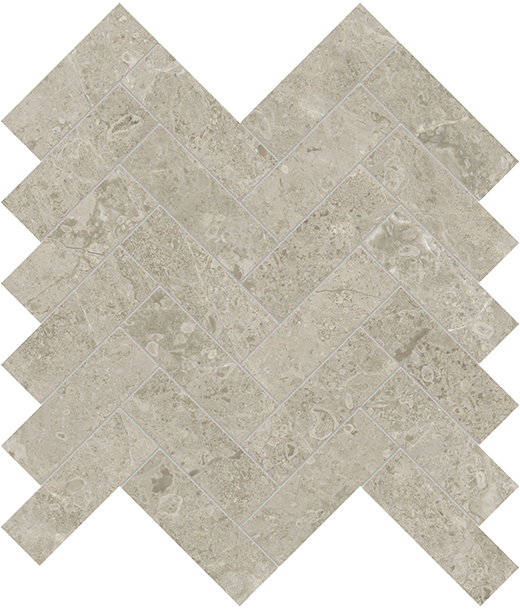 Ritz Gray Honed 1.25"x4" Herringbone | Marble | Floor/Wall Mosaic