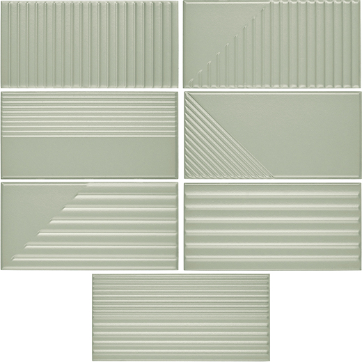 Decadent Sage Matte 4"x8" Supreme Deco Sage | Ceramic | Wall Dimensional