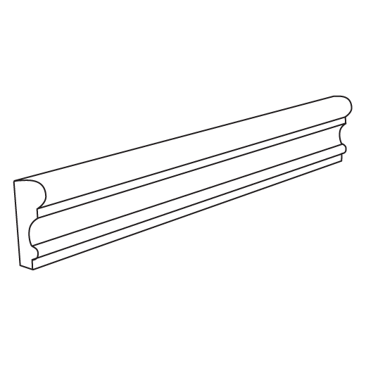 Sea Pearl Sea Pearl Honed 12" Chair Rail | Marble | Trim