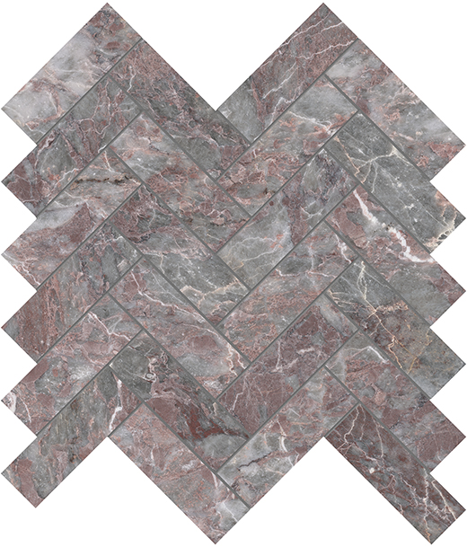 Sereno B-rg-ndy Sereno B-rg-ndy Honed 1.25"x4" Herringbone | Marble | Floor/Wall Mosaic